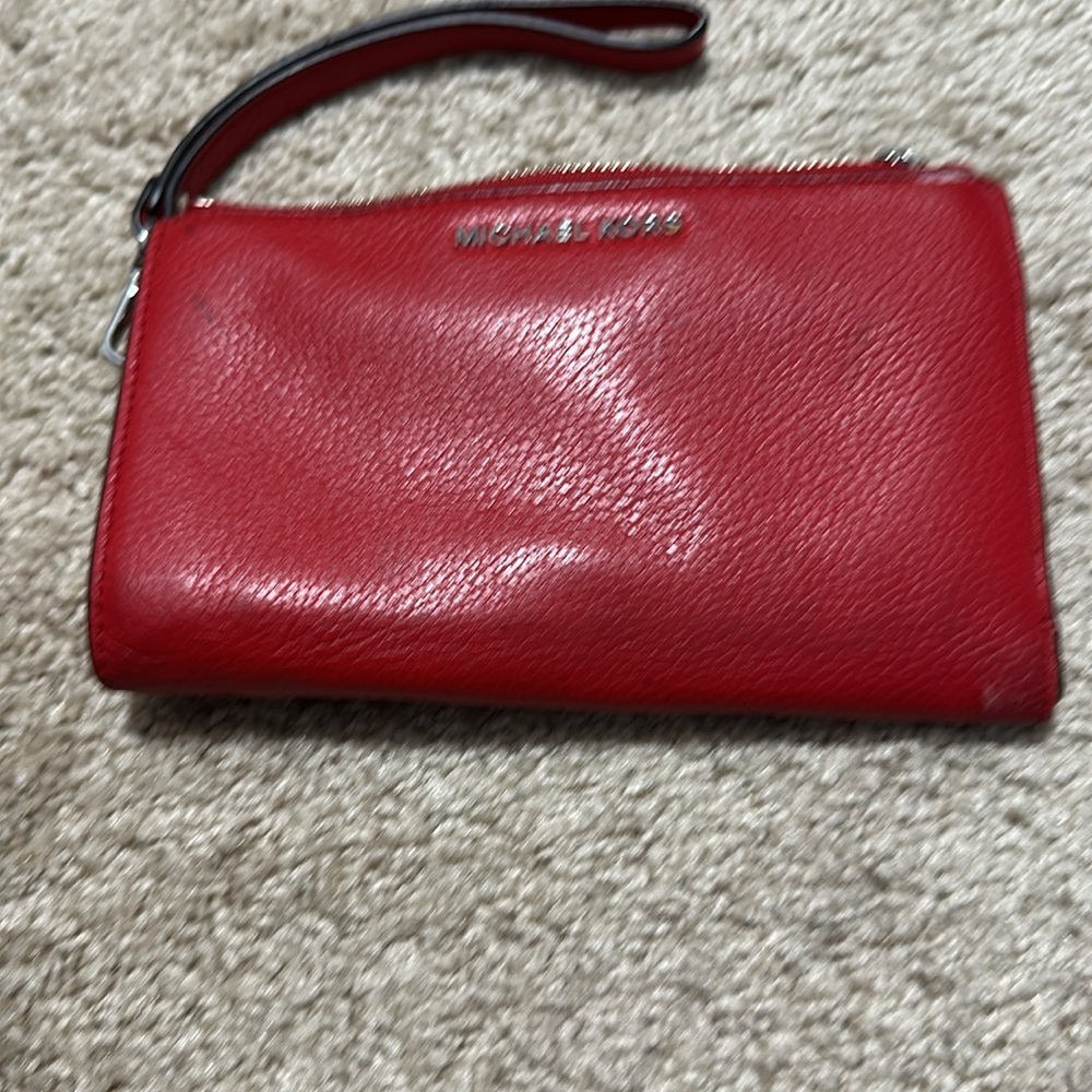 Michael Kors Red Wallet Wristlet - Picture 3 of 10